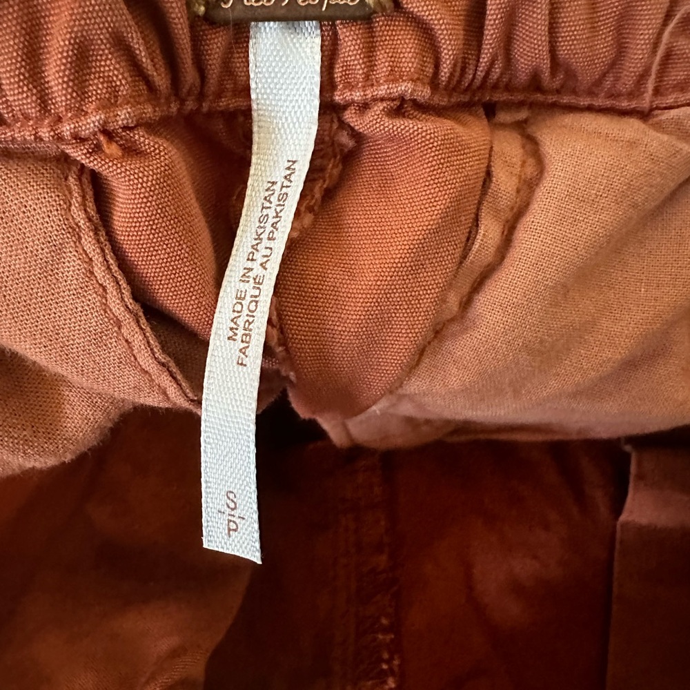 283. Free People Myrrh Terracotta Orange Parachute Boho sz small oversized - Picture 9 of 10